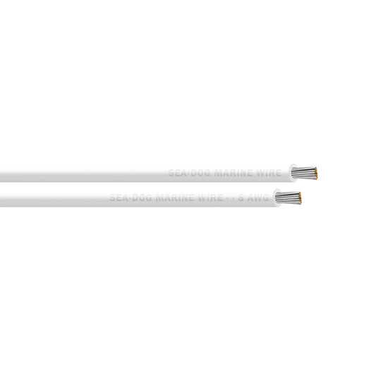 Sea-Dog 8 AWG White Primary Marine Wire - 25 Feet