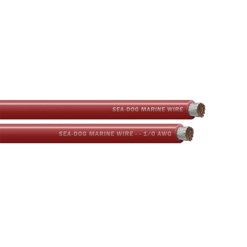 Sea-Dog 1/0 AWG Red Battery Cable - 25 Feet for Reliable Power Connections