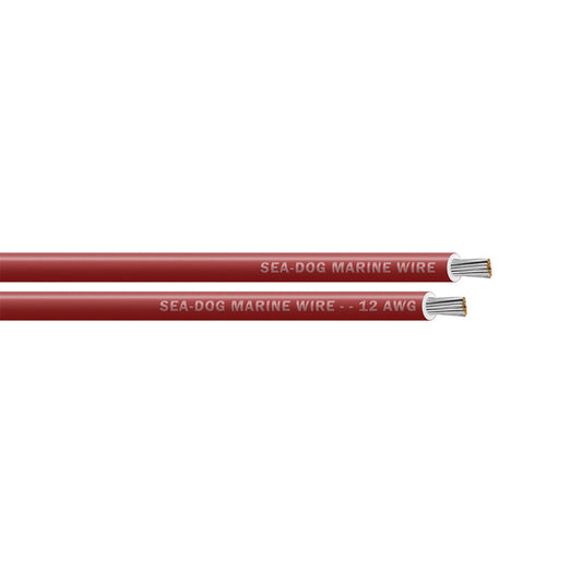 Sea-Dog 12 AWG Red Primary Marine Wire - 100 Feet, Tinned Copper, UL Listed