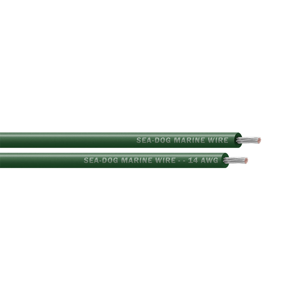 Sea-Dog 14 AWG Green Primary Marine Wire - 100 Feet with Tinned Copper Conductors