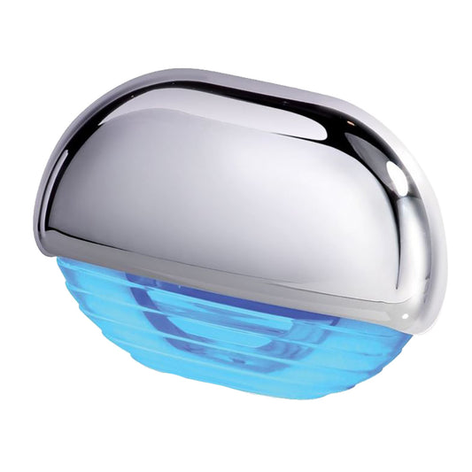 Hella Marine Blue LED Easy Fit Step Light, Polished 315 Stainless Steel Cap, Part Number 958126131