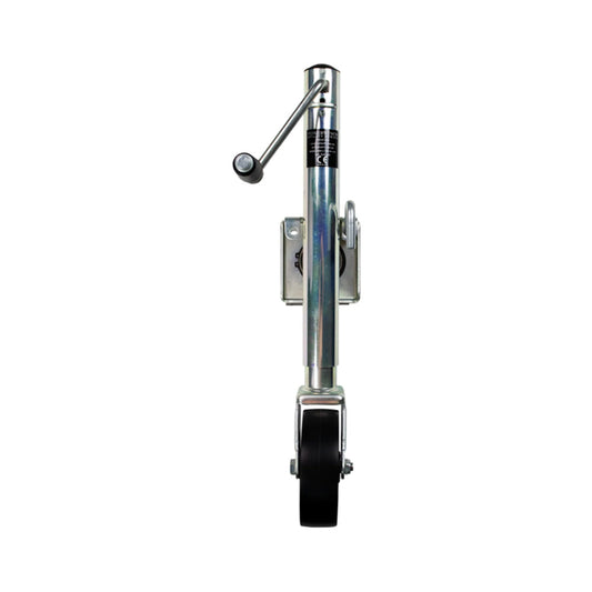 Powerwinch Utility Series Weld-On Trailer Jack - 1000 lb Capacity, Single Wheel, Zinc Finish