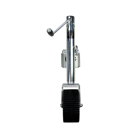 Powerwinch Utility Series Jack - 1500 lb Bolt-On Single Wheel Wide Zinc Trailer Jack