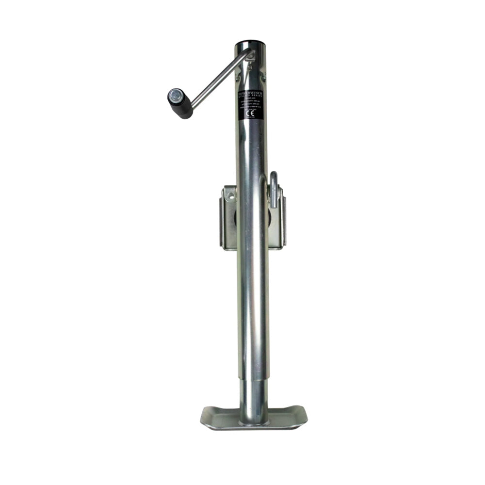 Powerwinch Utility Series Jack - 2500 lb Weld-On Flat Plate Zinc Trailer Jack
