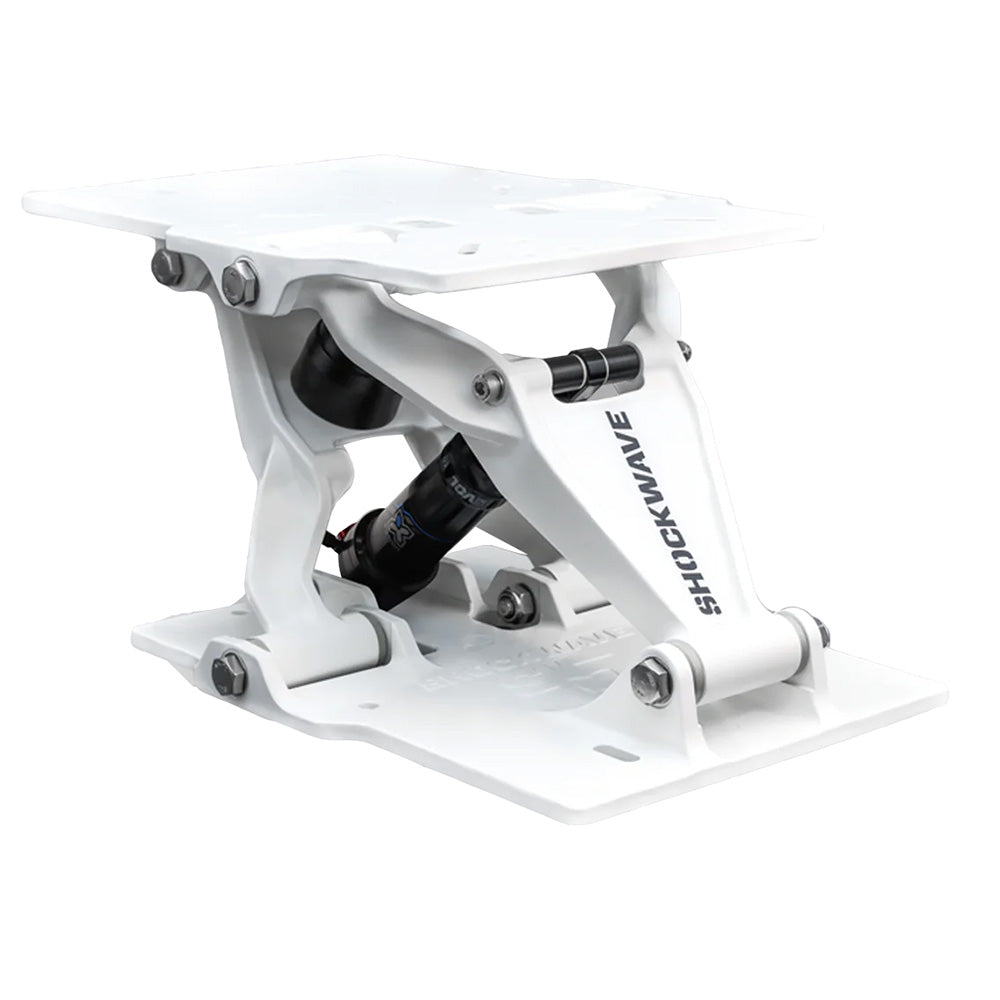 Shockwave S5-LW Suspension Base - White | Marine Shock Absorption System for Boats