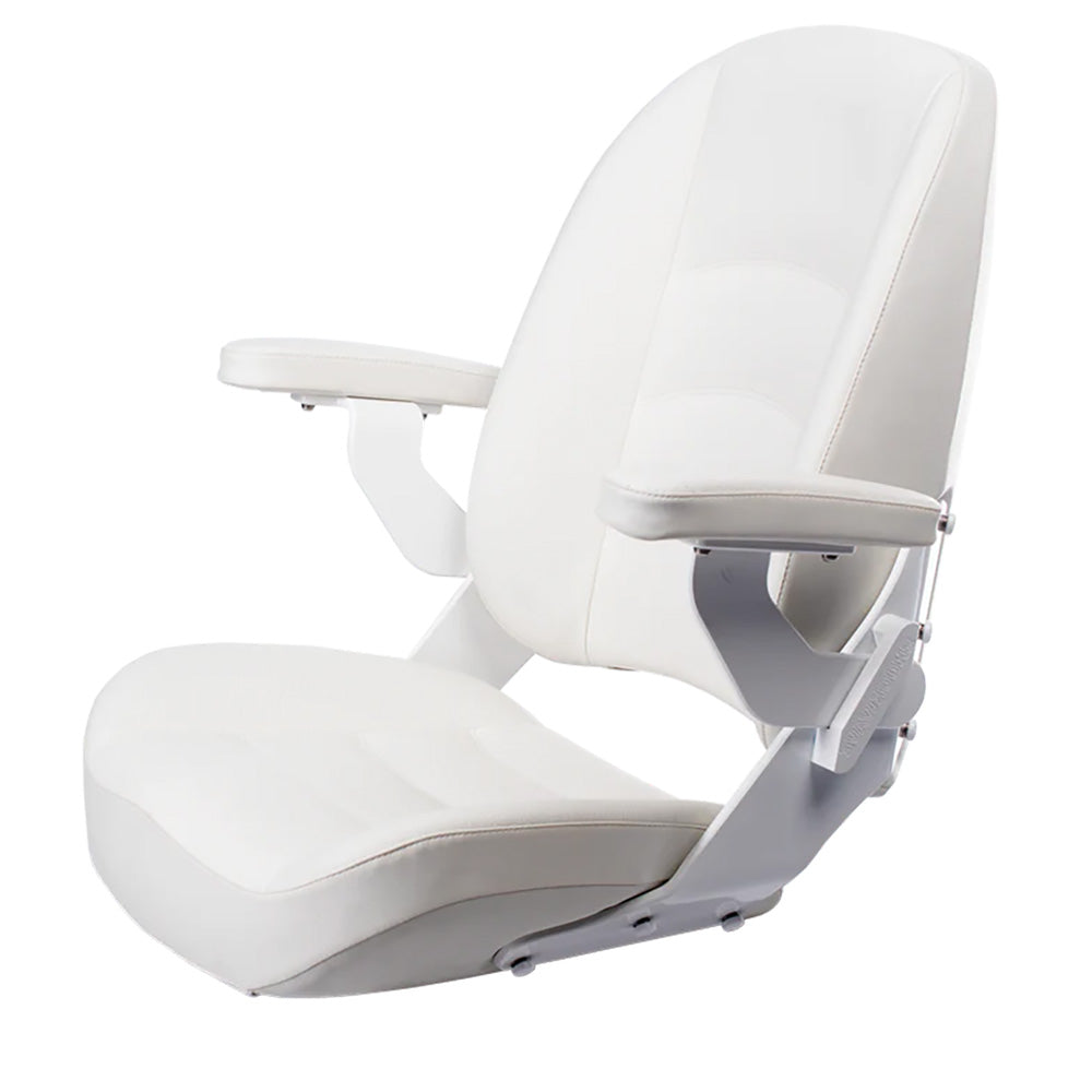 Shockwave Seats S5 Corbin Mid-Back Marine Seat - Storm White