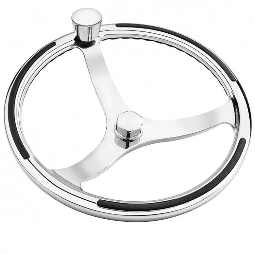 Schmitt Marine Primus 15.5-Inch Stainless Steel Steering Wheel – Durable, Ergonomic Helm for Marine and Boat Applications