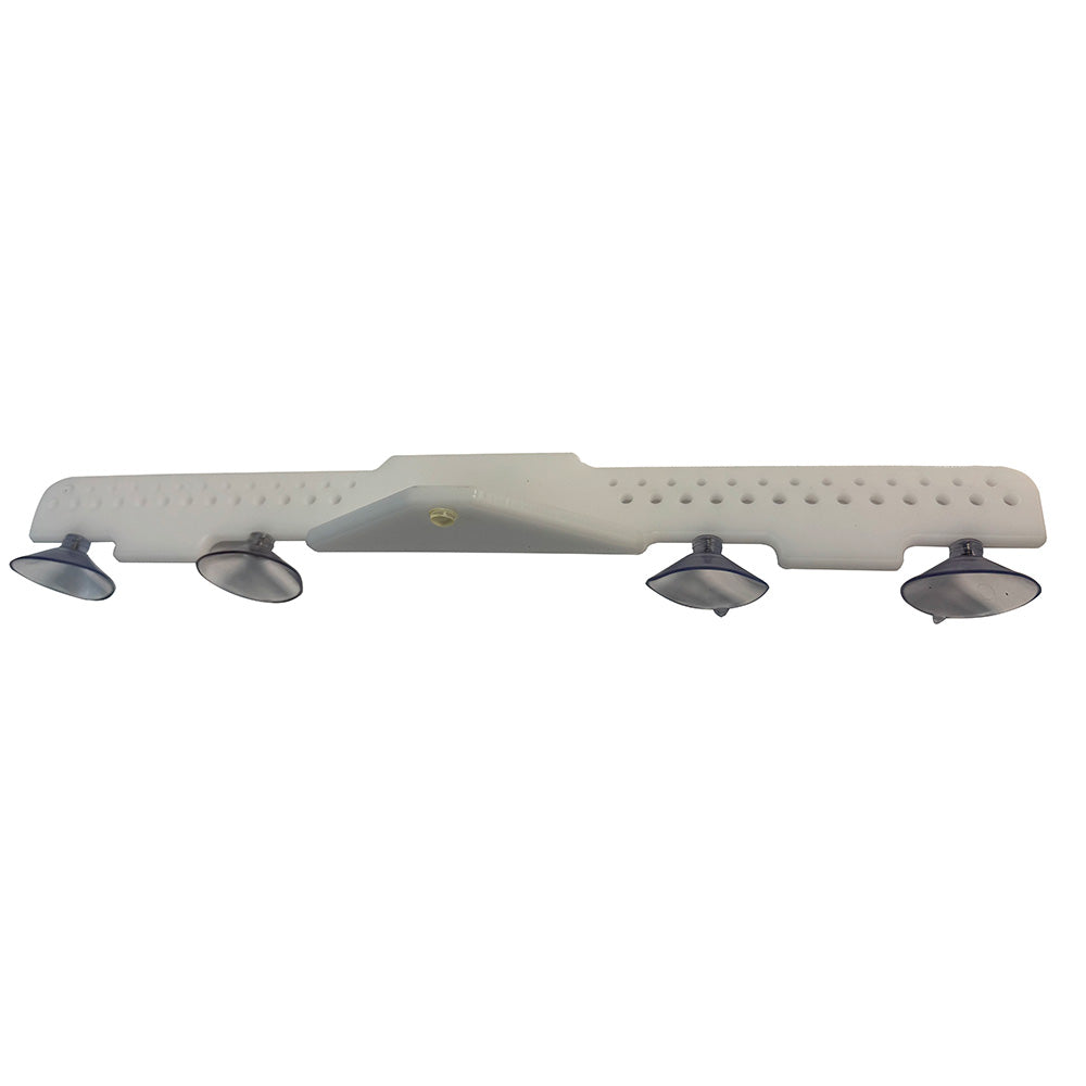 Deep Blue Marine 18-Inch Acrylic Lure Rack with Suction Cup Mount - White