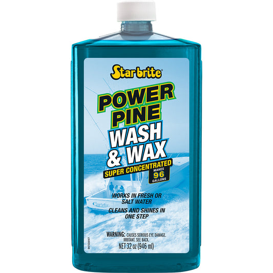 Star brite Power Pine Boat Wash & Wax 32 oz Concentrated Marine-Grade Formula, Part No. 94732