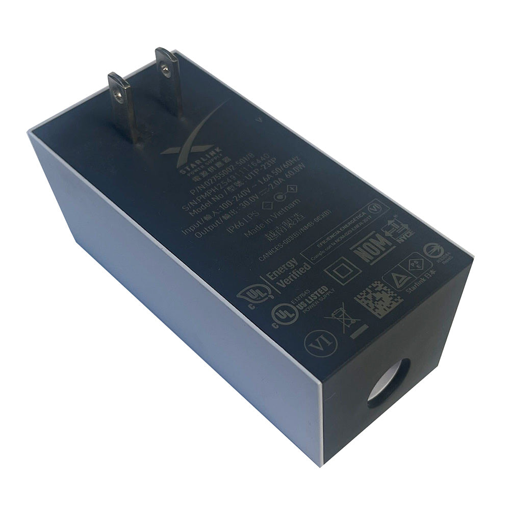 KVH Starlink Mini Replacement Power Supply - No Cables | Reliable Power Solution for Your Satellite System