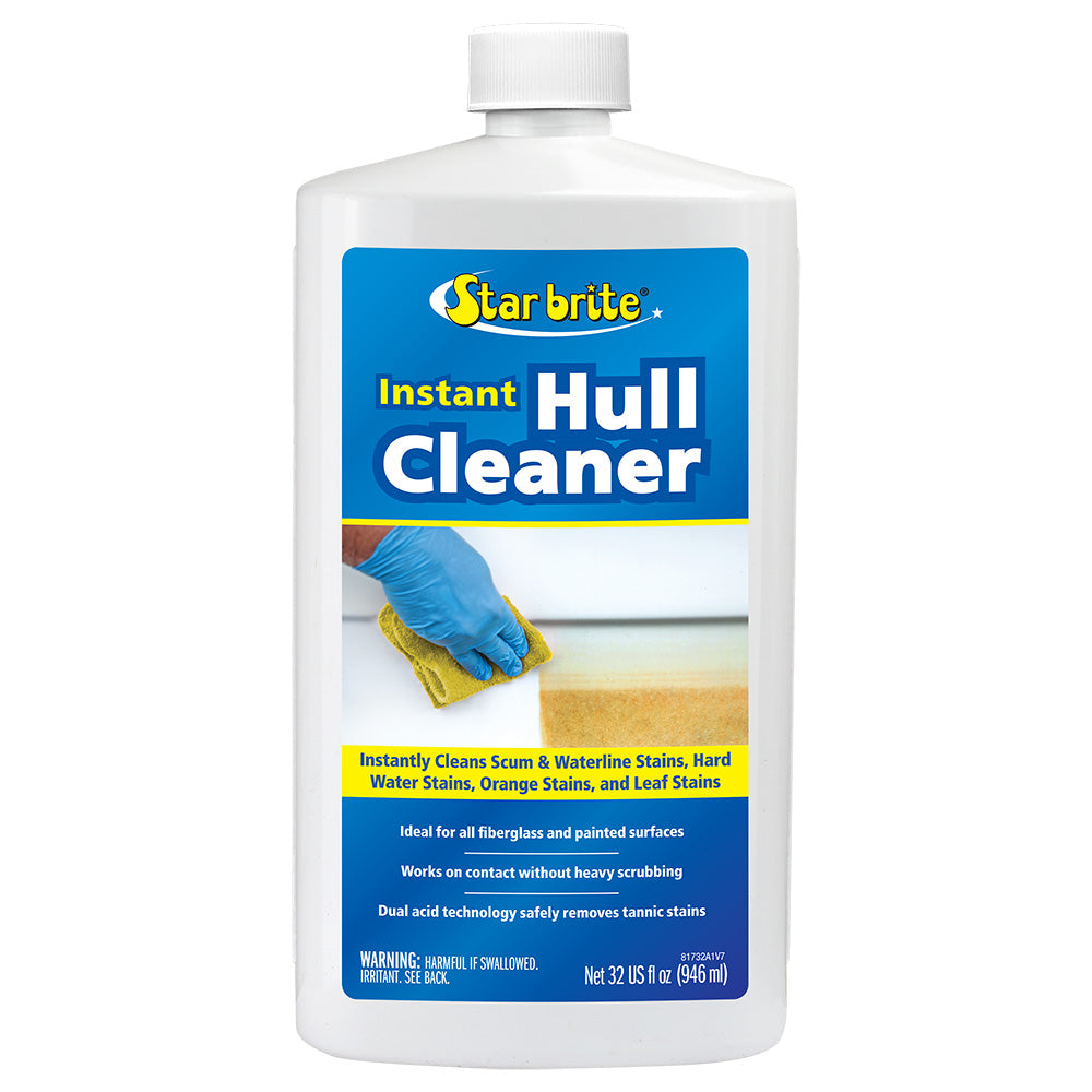Star Brite Instant Hull Cleaner - 32 oz | Fast-Acting Marine Hull Cleaning Solution for Fiberglass, Plastic & Painted Surfaces