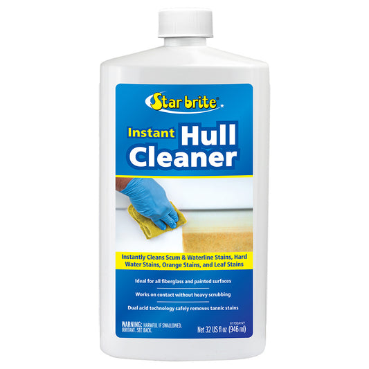 Star Brite Instant Hull Cleaner - 32 oz | Fast-Acting Marine Hull Cleaning Solution for Fiberglass, Plastic & Painted Surfaces