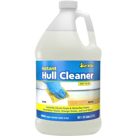 Star Brite 81700 Instant Hull Cleaner – 1 Gallon | Easy Wipe-On, Rinse-Off Boat Hull Cleaner for Fiberglass, Plastic & Painted Surfaces