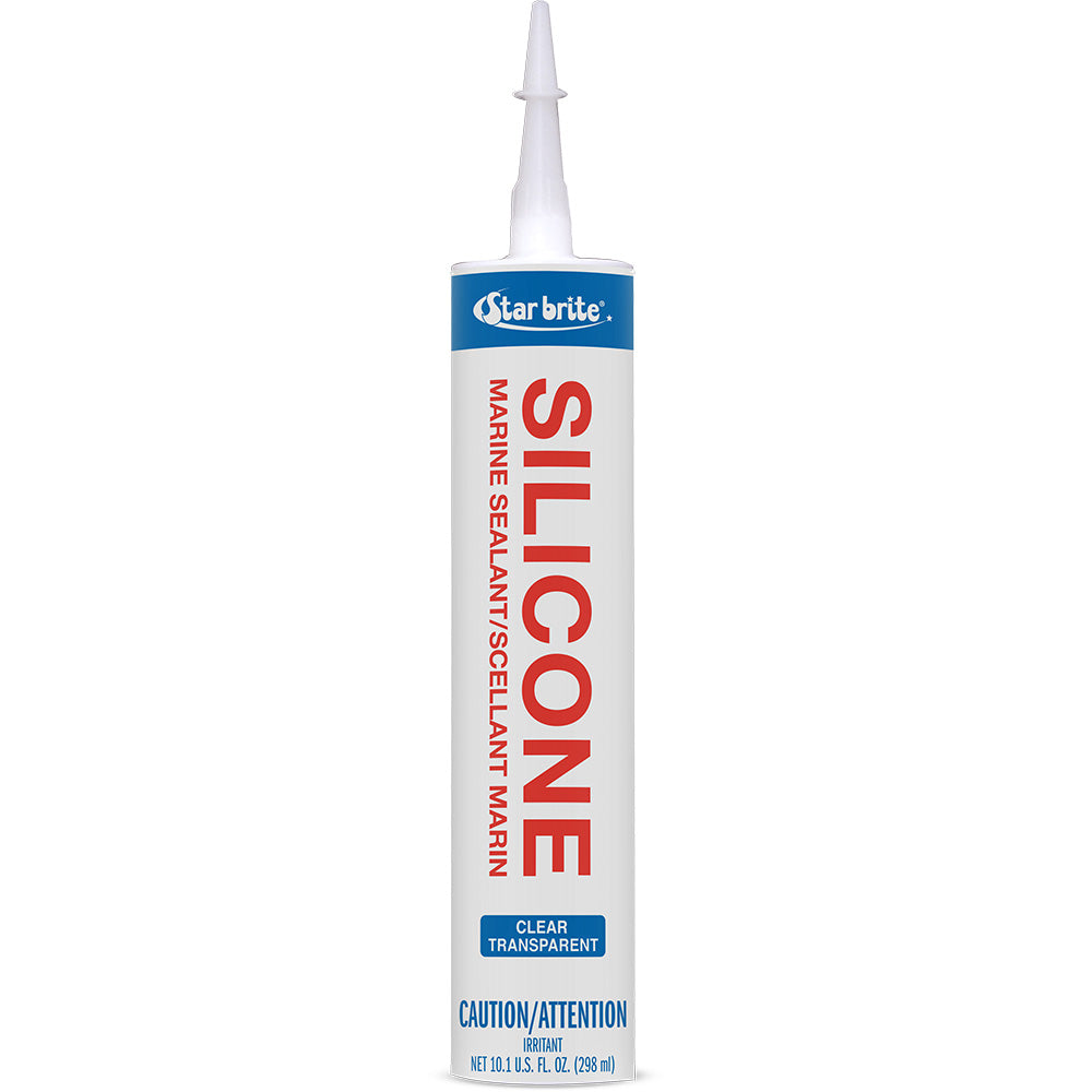 Star brite Marine Silicone Sealant - Clear 10.3 oz for Waterproof Marine and Home Repairs