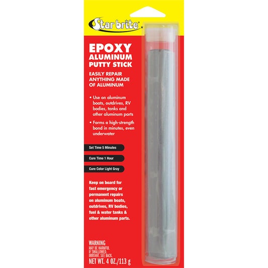 Star Brite Epoxy Aluminum Putty Stick - 4 oz for Permanent Aluminum Repairs