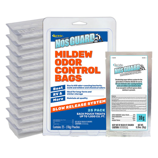 Star Brite NosGUARD Mildew Odor Control Bags - 25 Pack for Enclosed Spaces