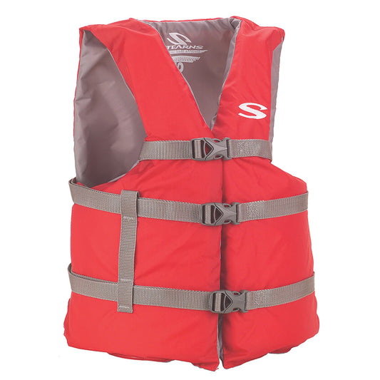 Stearns Adult Classic Red PFD Life Vest - Universal Fit for Water Safety
