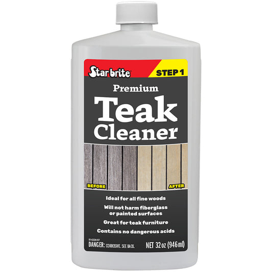 Star brite Premium Teak Cleaner Step 1 - 32 oz for Outdoor and Indoor Teak Restoration