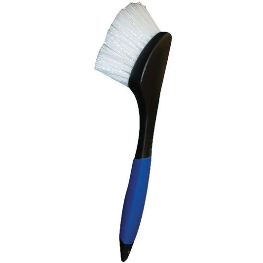 Star brite Stiff Deck Brush with Long Handle - Heavy-Duty Marine Scrubber