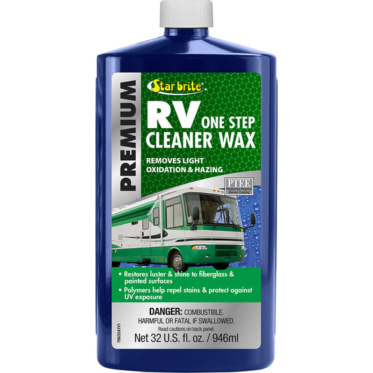 Star brite Premium RV One Step Cleaner Wax - 32 oz for Restoring and Protecting Your Recreational Vehicle