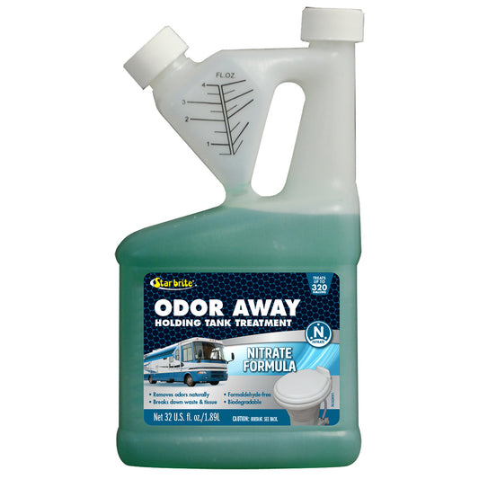 Star brite Odor Away Holding Tank Treatment - Nitrate Formula - 32 oz for RVs, Boats, and Portable Toilets