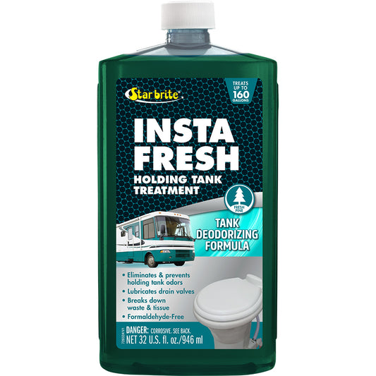 Star brite Instafresh Holding Tank Treatment - Fresh Pine Scent - 32 oz for RV and Marine Toilets