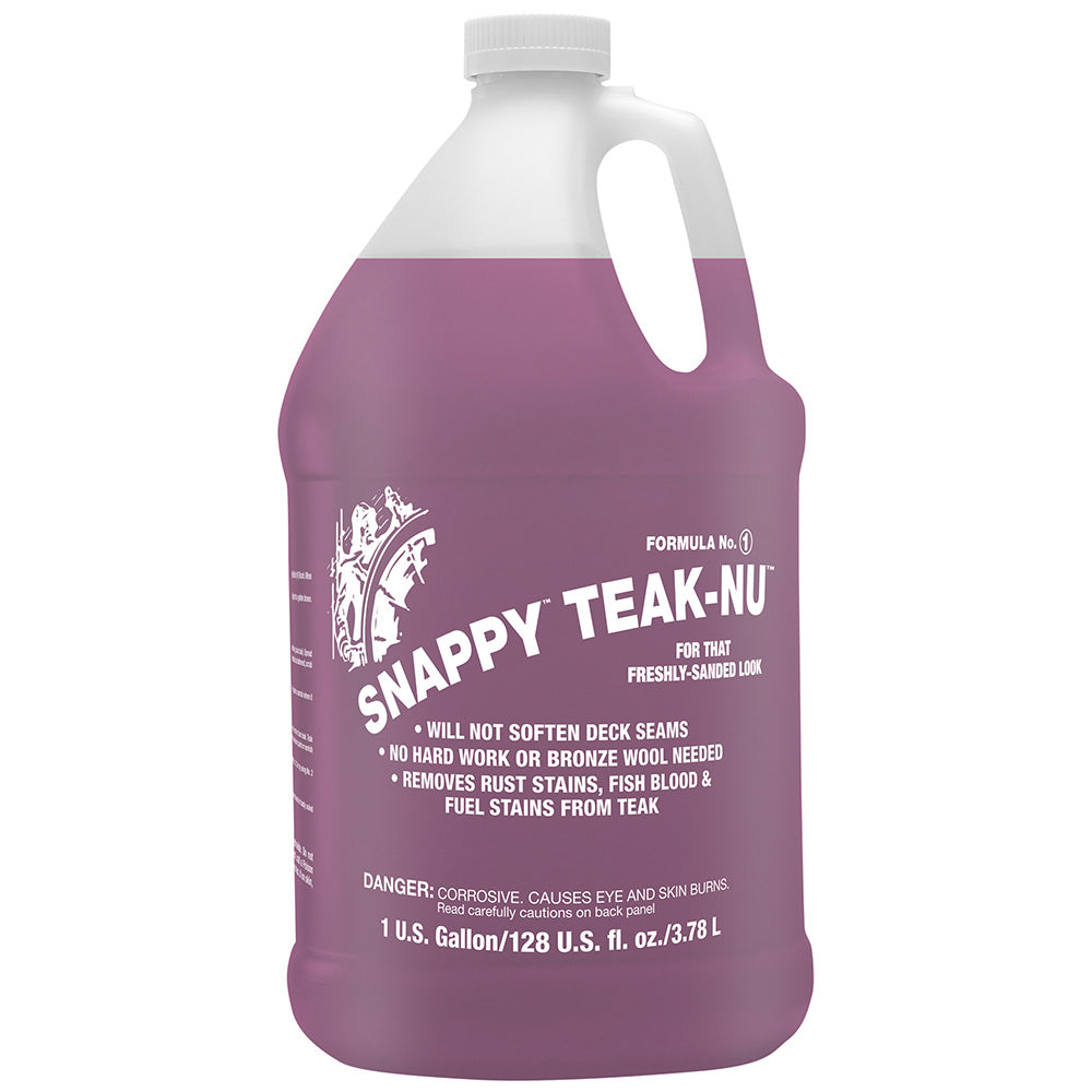 Snappy Teak-Nu Formula No. 1 - 1 Gallon for Restoring Weathered Teak and Fine Wood Surfaces