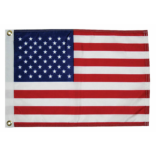Taylor Made 50-Star U.S. Flag - 16 x 24 inches | Durable Marine-Grade Nylon with Sewn Stripes and Embroidered Stars