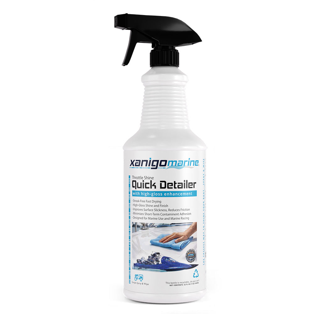 Xanigo Marine Throttle Shine Marine Quick Detailer - 32oz for High-Gloss Boat Finish