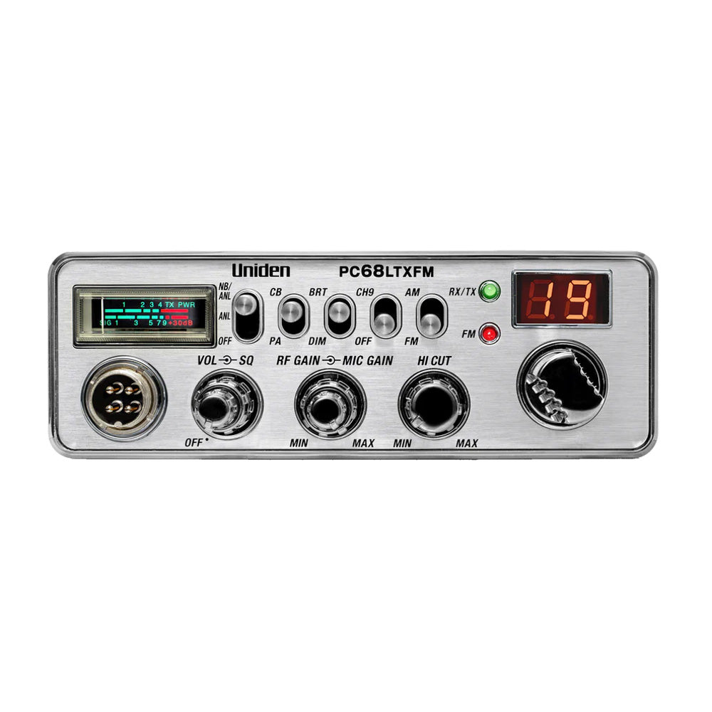 Uniden PC68LTXFM Dual-Mode AM/FM CB Radio for Clearer Communication