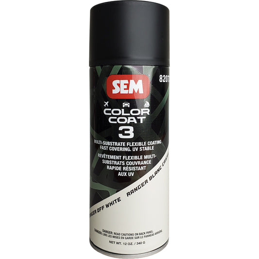 SEM Color Coat 3 Ranger Off-White 12 oz - Flexible Automotive Coating