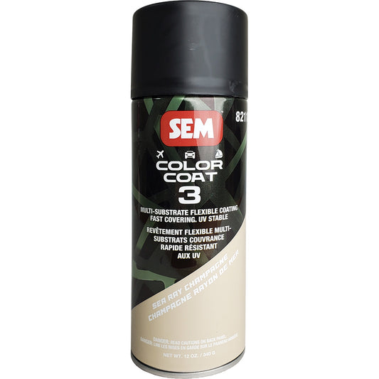 SEM Color Coat 3 Sea Ray Champagne - 12 oz Flexible Coating for Automotive and Marine Surfaces