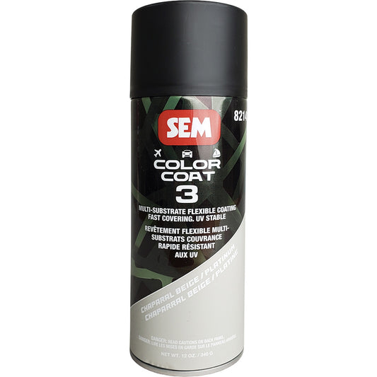 SEM Color Coat 3 - Chaparal Beige and Platinum Flexible Automotive Paint - 12 oz