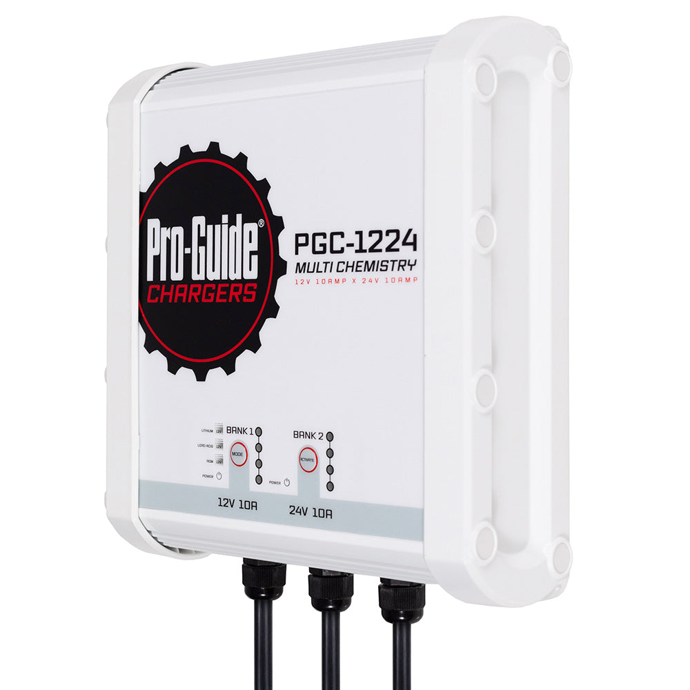 Pro-Guide Batteries 2 Bank On-Board Battery Charger PGC-1224 for 12V and 24V Lithium, AGM, Lead Acid