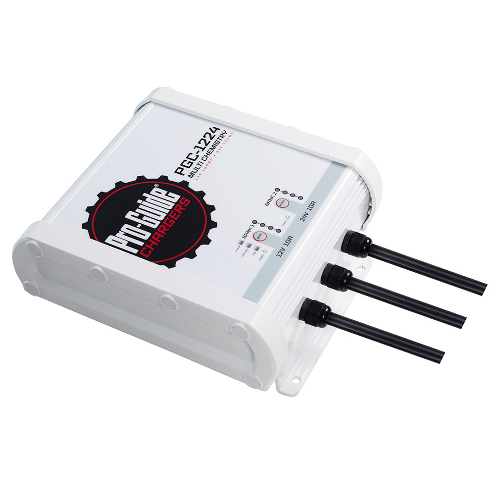 Pro-Guide Batteries 2 Bank On-Board Battery Charger PGC-1224 for 12V and 24V Lithium, AGM, Lead Acid