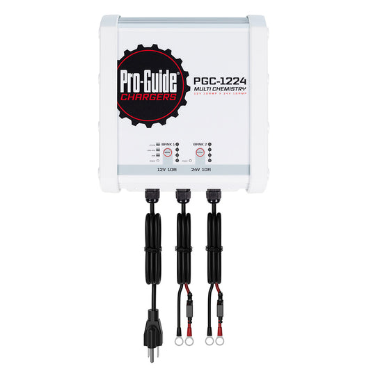 Pro-Guide Batteries 2 Bank On-Board Battery Charger PGC-1224 for 12V and 24V Lithium, AGM, Lead Acid
