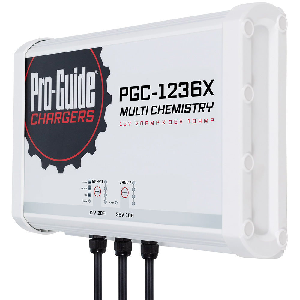 Pro-Guide Batteries 2 Bank On-Board Battery Charger PGC-1236X for 12V and 36V Lithium and Lead Acid Batteries