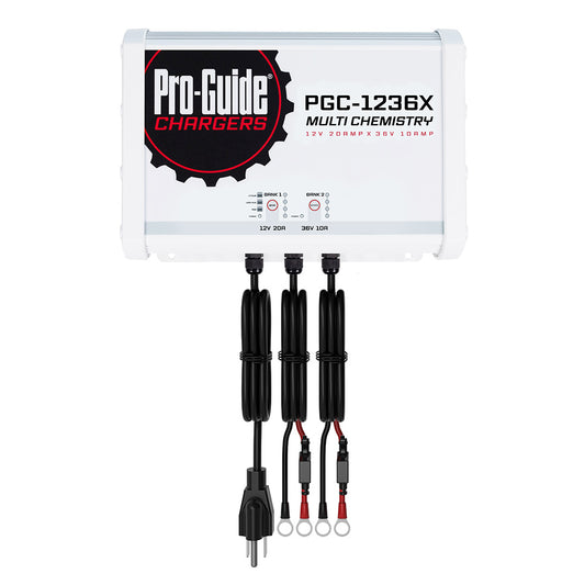 Pro-Guide Batteries 2 Bank On-Board Battery Charger PGC-1236X for 12V and 36V Lithium and Lead Acid Batteries