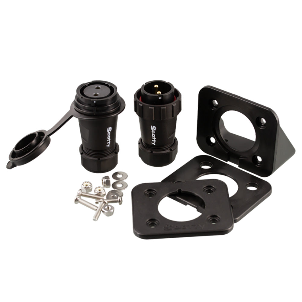 Scotty 2121 Marine Grade 12V Plug & Socket – Waterproof Electrical Connection for Downriggers