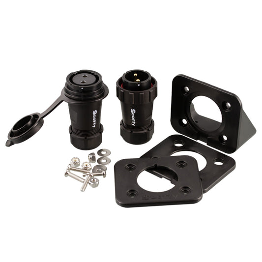 Scotty 2121 Marine Grade 12V Plug & Socket – Waterproof Electrical Connection for Downriggers