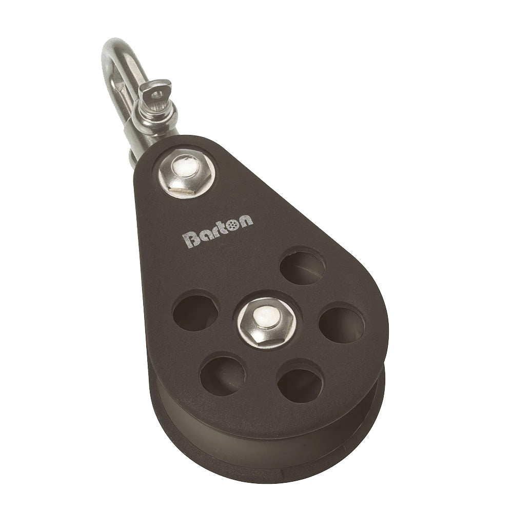 Barton Marine Size 6 Plain Bearing Pulley Block with Single Swivel - 64mm Sheave