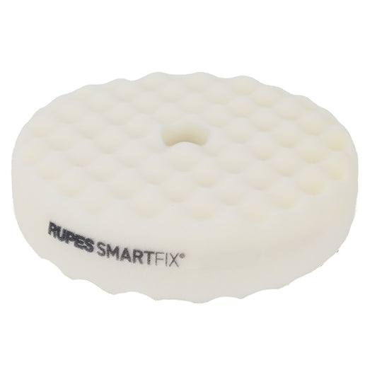 RUPES SMARTFIX Double-Sided 7-Inch Ultra-Fine Foam Pad - White for High-Gloss Finishing