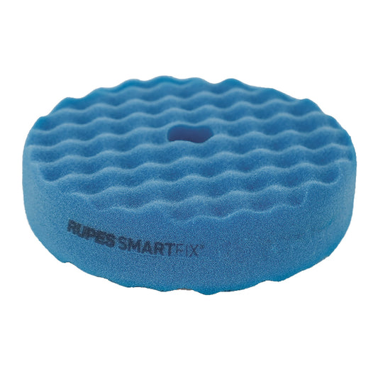 RUPES SMARTFIX Double-Sided Coarse Foam Pad - 7-inch Blue for Heavy-Duty Paint Correction