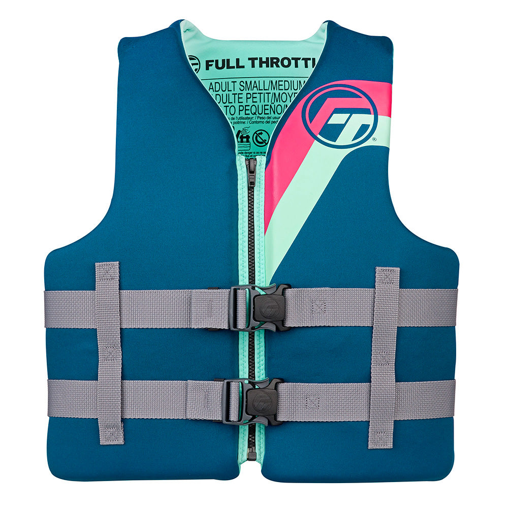 Full Throttle Adult Rapid-Dry Life Jacket for Watersports - Size L/XL, Aqua