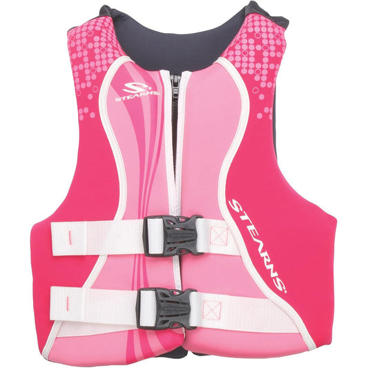 Stearns Youth Hydroprene Life Vest - Type III Pink/Hot Pink for 50-90 lbs
