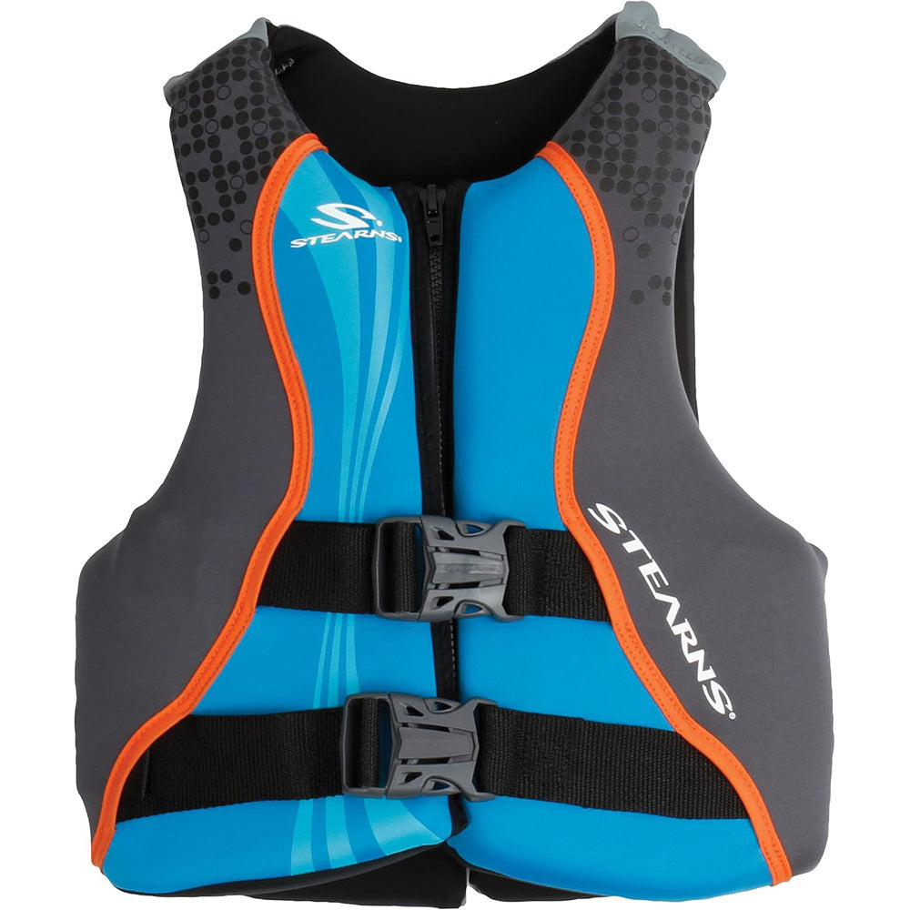 Stearns Youth Hydroprene Life Vest - Type III, 50-90 lbs, Blue/Grey