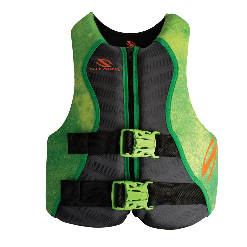 Stearns Youth Hydroprene Life Vest - Type III Green for 50-90 lbs
