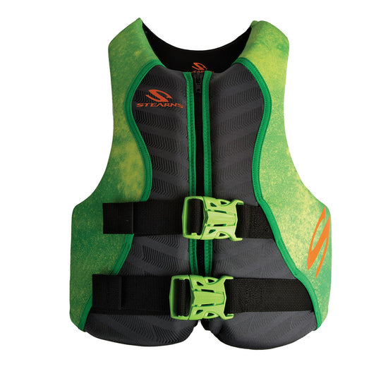 Stearns Youth Hydroprene Life Vest - Type III Green for 50-90 lbs