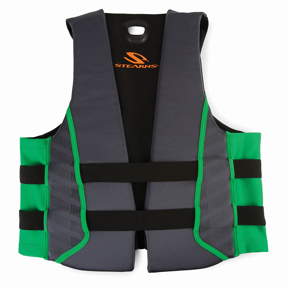 Stearns Adult Hydroprene Life Vest - Green, Medium | Comfortable & Secure Water Safety Gear