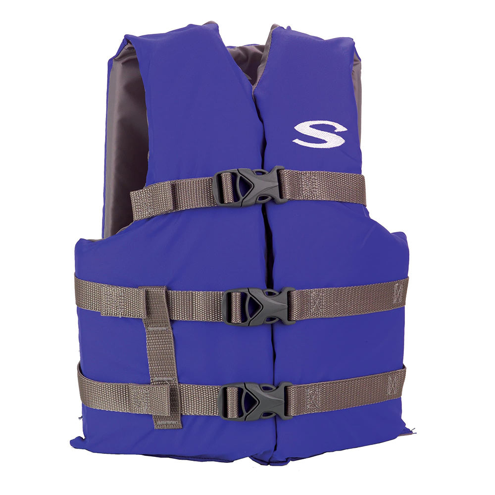 Stearns Adult Life Vest USCG Approved Type III PFD - Blue, Standard Fit